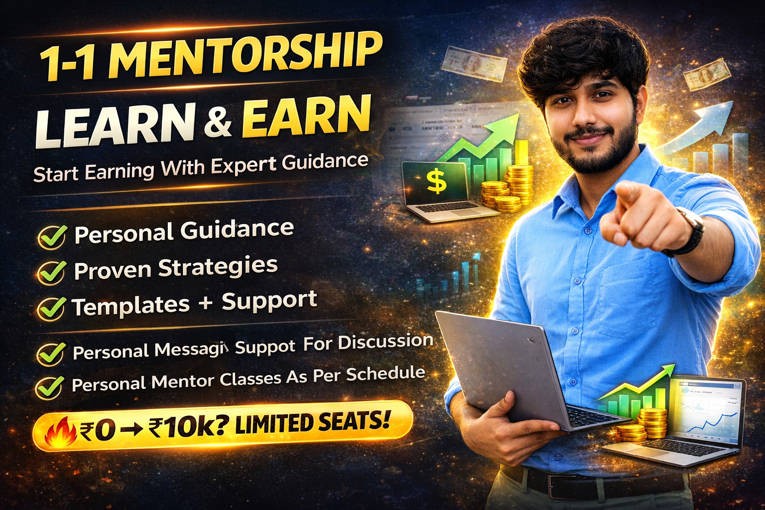 Mentorship Program (1-1 Interaction) Only Live (Apr-may)